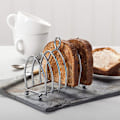 Miniatyrbilde 4 av 5: Grille - pain 6 tranches Design Chrome avec pieds à billes et poi