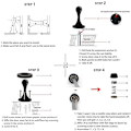 Miniatyrbilde 5 av 5: Magnetisk dørstopper, sorte dørstop, veggmontert magnet