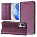 Miniatyrbild 1 av 5: Magnetiskt Läderfodral För HTC U24 Pro Violet