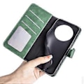 Miniatyrbillede 5 af 5: Til Xiaomi Redmi A3/Poco C61 4G Wallet Case PU Læder Farvesplejsning Stødsikkert Telefoncover Style E