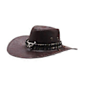Miniatyrbilde 3 av 5: Western Cowboyhatt Stor Skygge Jazz Topphatt for Menn Cosplay Kostyme Tilbehør Rekvisitter (Kaffe)
