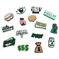 Miniatyrbillede 3 af 4: 15 stk. US Dollar Series sko charms til træsko, skotilbehør til