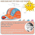 Miniatyrbilde 3 av 5: Baseballcaps for barn, netting, justerbar trucker cap, pustende, anti-UV, solskjerm, blå oransje orange