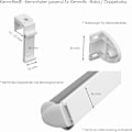 Miniatyrbilde 2 av 5: Lang klemmebrakett for Duo/Dobbel/s Rullegardiner med separat F
