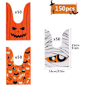 Miniatyrbillede 2 af 5: 150 stk. Halloween slikposer, Halloween græskar zombie spøgelse B