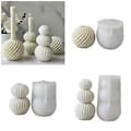 Miniatyrbillede 2 af 5: Unik Duftlys Støbeform Moderne Stribet Kugle Duftlysform til Unik Boligindretning og Gaver Style 1