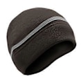 Miniatyrbillede 1 af 5: Reflekterende Fleece Hue Vinterhue med Reflekterende Stribe Fleece Tyk Skull Cap Sikkerhedshue til Ski Cykling Ridning Vandring (sort)