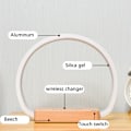 Miniatyrbilde 5 av 5: Trådløs lader nattbordslampe, berøring bordlampe med USB-port, LE