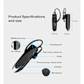 Miniatyrbilde 2 av 5: Handsfree Bluetooth-headset, trådløst Bluetooth-headset med mikrofon 30 dagers standbytid Handsfree-headset (svart)