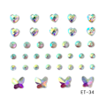 Miniatyrbilde 2 av 3: Øyne Ansikt 3D Klistremerke Rhinestone Midlertidig Tatovering Gems Dots Jewelr