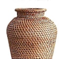 Miniatyrbild 5 av 5: Retro Rattan Blomkruka Buketthållare Dekorativ Korg s()