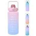 Miniatyrbillede 1 af 5: 2000ML Sports Vandflaske Gradient Farve Stor Kapacitet Vandflaske pink