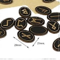 Miniatyrbild 3 av 5: Trä Runor Set 25st Runalfabet med Guidebok Graverade Häxrunor ( )