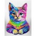 Miniatyrbild 1 av 5: 30*40cm 5D Diamantmålningssats för vuxna Engelsk Färg Katt Juvel