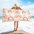 Miniatyrbilde 1 av 5: Mikrofiber Strandhåndkle Superlett Fargerikt Badehåndkle Sandtett Strandteppe Flerbrukshåndkle For Reise Svømmebasseng 75x150 cm