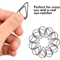Miniatyrbillede 3 af 3: Papirclips - 50 stk. Små metal papirclips, Nyhed Vanddråbeform