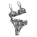 Miniatyrbillede 2 af 5: Bikinisæt med stropper, højtaljet brasiliansk badetøj, strandrejse, badedragt, tankini (Serpentine L) Serpentine L