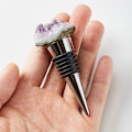 Miniatyrbillede 2 af 5: Naturlige ædelstensvinpropper Krystalvinflaskepropper med gaveæske til bryllupsfester og dekoration (Amethyst)