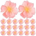 Miniatyrbillede 2 af 2: 100 stk. DIY Blommeblomst Blomsterhoved Hårnål Fremstillingsmateriale Blomsterpynt Orange