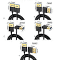 Miniatyrbillede 3 af 5: Silikone DisplayPort DP1.4 Kabel Vinklet 90 Graders Tilslutning 8K60Hz Kapabel fra 30-100cm Længdevalg 60cm straight head