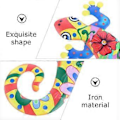 Miniatyrbillede 2 af 3: 2 stk. Rustfri Jern Gecko Vægdekoration Metal Øgle Ornament til Hjemmehave