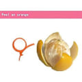 Miniatyrbillede 5 af 5: 3 Stykker Citrus Zester Skræller, Appelsinskræller Citrusfjerner Plastikskærer Nem Frugtskærer Frugtåbner Køkkenredskab til Appelsin (Tilfældige Farver)
