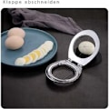 Miniatyrbild 3 av 5: Rostfri skärare med 2 i 1 hållbara metallskivor