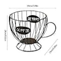 Miniatyrbild 3 av 5: Stilren kaffehylla Praktisk kaffehållare Displayställ Bärbara hyllor Kaffeförvaringsorganisatör Korg Svart