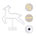 Miniatyrbillede 2 af 4: 1 stk. Jule LED Elg Lille Natlampe Skrivebordslys Dekor (Varm Hvid)