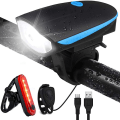 Miniatyrbilde 1 av 5: LED-sykkellys, USB-lading foran og bak, IPX5-vann
