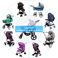 Miniatyrbilde 3 av 5: Hvit universell babymyggnetting for barnevogn, bærebag, paraply