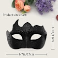 Miniatyrbild 2 av 5: Parmask för par - Venetianskt maskeradmask - Kvinna - Spetsmask