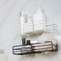 Miniatyrbilde 2 av 5: Hvit veggmontert krydderoppbevaringsstativ, hullfritt metalltrådnett