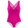 Miniatyrbillede 4 af 5: Dame Bikinier med Brede Stropper Sexet Badedragt i Ét Stykke Push Up Badetøj Krydsbandage Bikinier Strandtøj Udhulet Badedragt Bule L Bule L