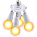 Miniatyrbillede 3 af 5: 5 i 1 E27 fatning splitter adapter fatning splitter adapter fatning adapter konverter holder til E27 LED pærer