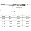 Miniatyrbilde 2 av 5: 9 stk betongbor (5 mm 16 x 160 mm), SDS-Plus elektrisk hammerbor
