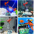 Miniatyrbillede 2 af 5: Skattejæger Dykker Action Akvarium Dekoration Landskab Resin Mini
