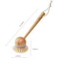 Miniatyrbilde 4 av 5: Oppvaskbørste med naturlig bambusfinish, klassisk retro stil, Naturlig & Grå, Grå/Tre, 22 x 7 x 6 cm