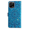 Miniatyrbild 3 av 5: Solros Läder Telefonfodral För Huawei nova Y61 Blue