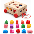 Miniatyrbild 2 av 5: Träkubspel pedagogisk leksak geometrisk form träkub chi