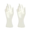 Miniatyrbillede 1 af 3: 2 stk. Kvindelig Mannequin Hånd Plastik Håndmodel Kreativ Ringholder Smykke Display Stativ (Hvid)