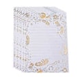 Miniatyrbild 5 av 5: 8x Inbjudningsbrev Skrivpapper Hälsningspapper Linjerat Skrivpapper Present (Vit A) White A