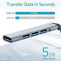 Miniatyrbild 4 av 4: Mini USB Hub USB 3.0 Hub Multi USB Splitter Adapter 4 Portar Snabb Mini Multiple 3
