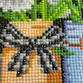 Miniatyrbillede 4 af 4: 1 stk. Blomster 001 DIA Malet Blomst Komplet Rhinestone, DIA Maling