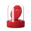 Miniatyrbillede 1 af 5: Multifunktionel smykkevitrine med klart glaslåg, stilfulde ringe/halskæder/armbånd/øreringe display rekvisitter rød Red B