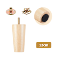 Miniatyrbilde 1 av 5: （12cm），Trefot i tre, sett med 4 erstatningssofaben, Mid-