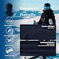 Pikkukuva 5 / 5: Balaclava-naamio miehille ja naisille - Hiihto, lumilautailu, moottoripyöräily ja tuulensuojaus, musta