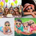 Miniatyrbild 5 av 5: Set med 3, blå, grön, lila neonfärgade festsolglasögon för b