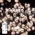Miniatyrbild 1 av 5: Vita julgransljus utomhus/inomhus, 10 m 100 LED-fjärrkontroll