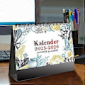 Miniatyrbillede 5 af 5: 2025.7-2026.12 Månedlig Gave Skrivebord Engelsk Bordkalender Ornament Gave C